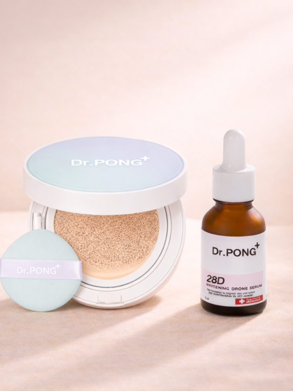 Glowing Duo :  Acne Cushion + Whitening Serum