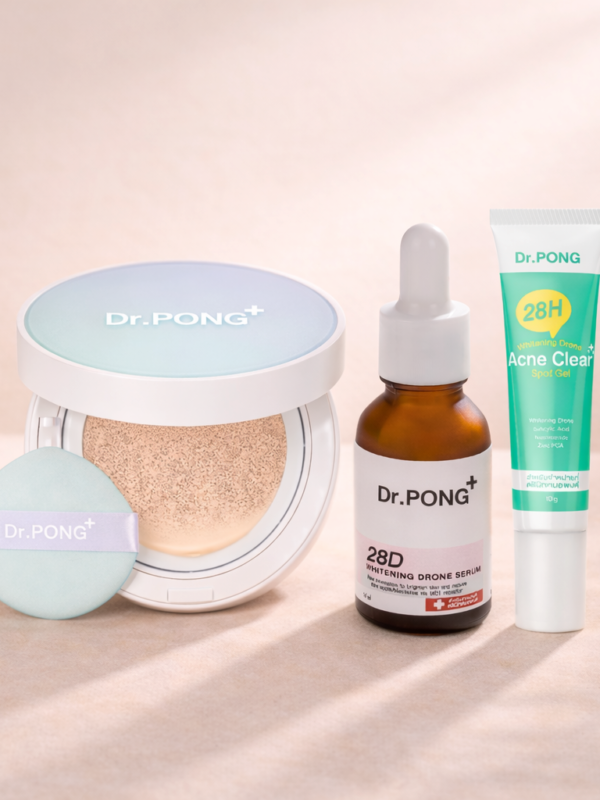 Dr Pong Complete Acne Set : Cushion + Acne Serum + Acne Gel